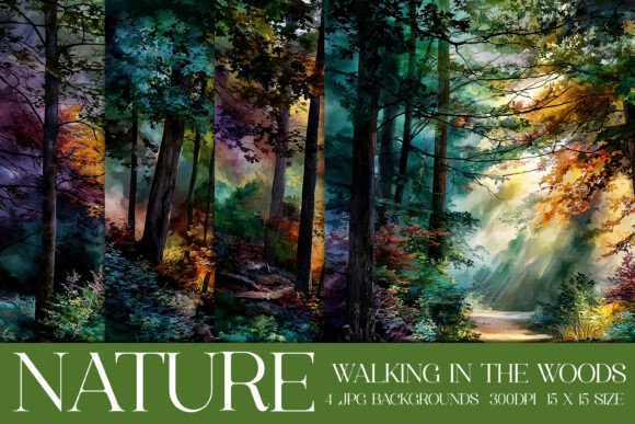 Download Walk in the Woods Nature Backgrounds, S4 - Woods Collection