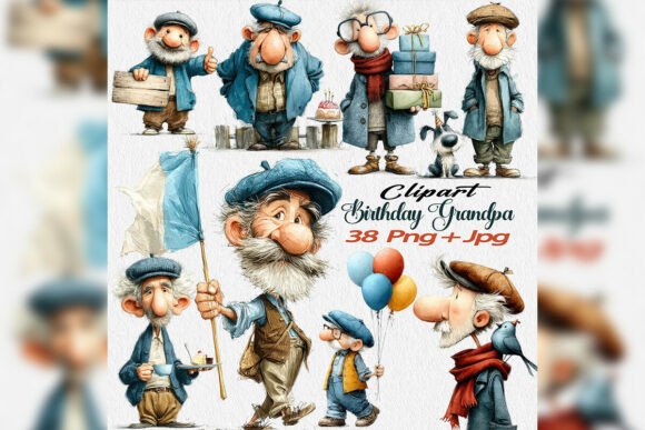 Download Birthday Grandpa Clipart PNG Bundle - Birthday Collection