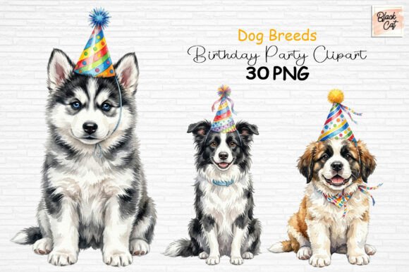 Download Dog Breeds Birthday Party Clipart PNG - Birthday Collection