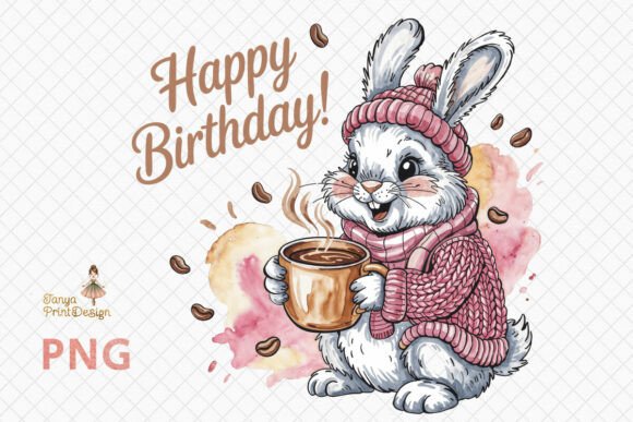 Download Cute Bunny Happy Birthday Clipart | PNG - Birthday Collection