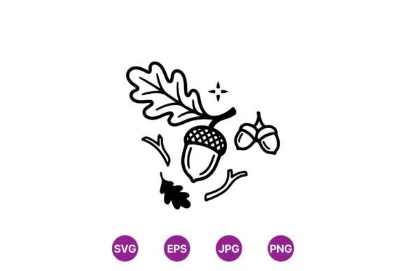 Download Hand Drawn Oak Acorn Clipart - Premium Resources
