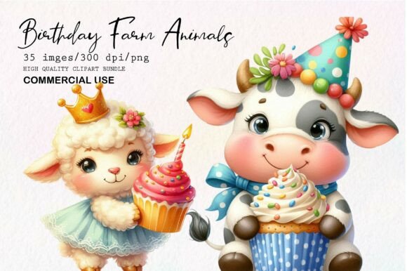 Download Cute Birthday Farm PNG Clipart - Birthday Collection