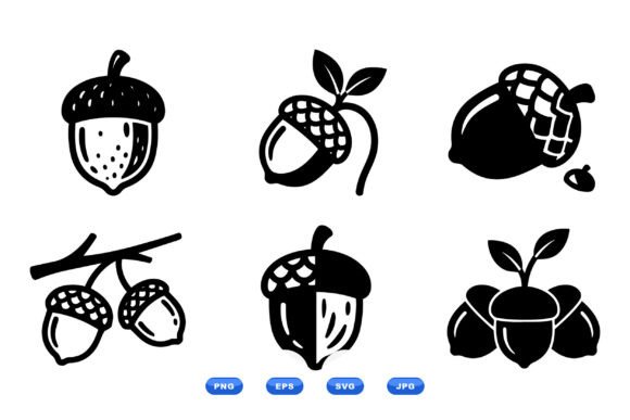 Download Hand Drawn Acorn Clipart Pack - Premium Resources