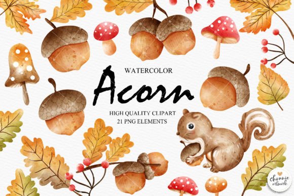 Download Acorn Clipart, Autumn Leaves Clipart - Acorn clipart Collection