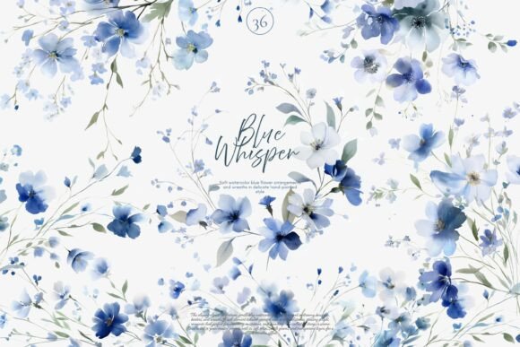 Download Watercolor Florals Clipart Set - Watercolor florals clipart Collection