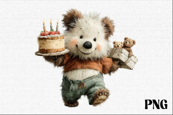 Download Cute Birthday Bear PNG Clipart - Birthday Collection