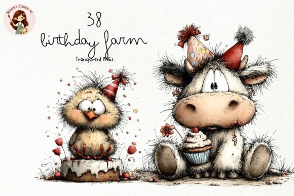 Download Cute Birthday Farm PNG Clipart - Birthday Collection