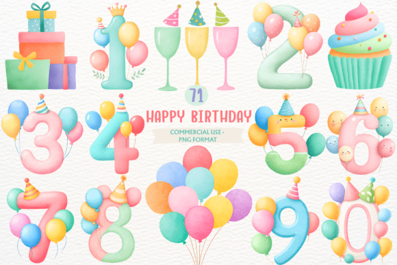 Download Watercolor Happy Birthday Clipart PNG - Birthday Collection