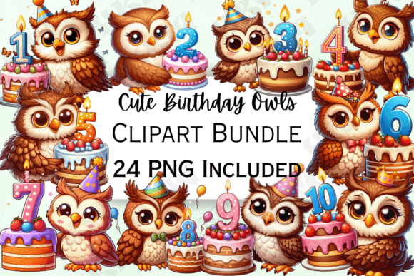 Download Cute Birthday Owl Clipart - Birthday Collection