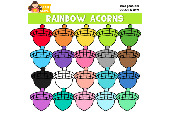 Download Rainbow Acorn Clipart, Fall Clipart - Acorn clipart Collection