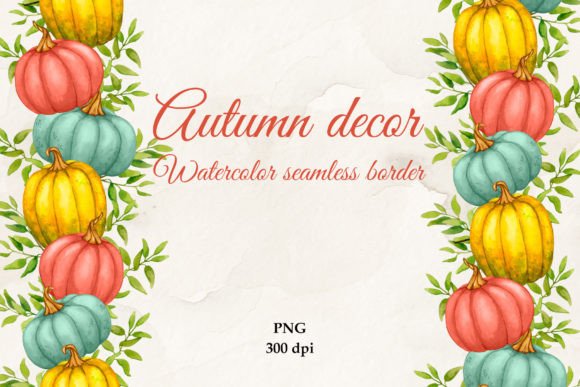 Download Autumn Decor. Seamless Border. PNG - Autumn decor Collection