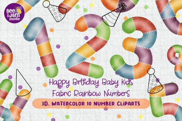 Download Birthday Baby Kids Fabric Rainbow Number - Birthday Collection